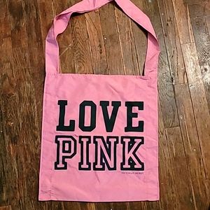 "Love Pink" cloth tote